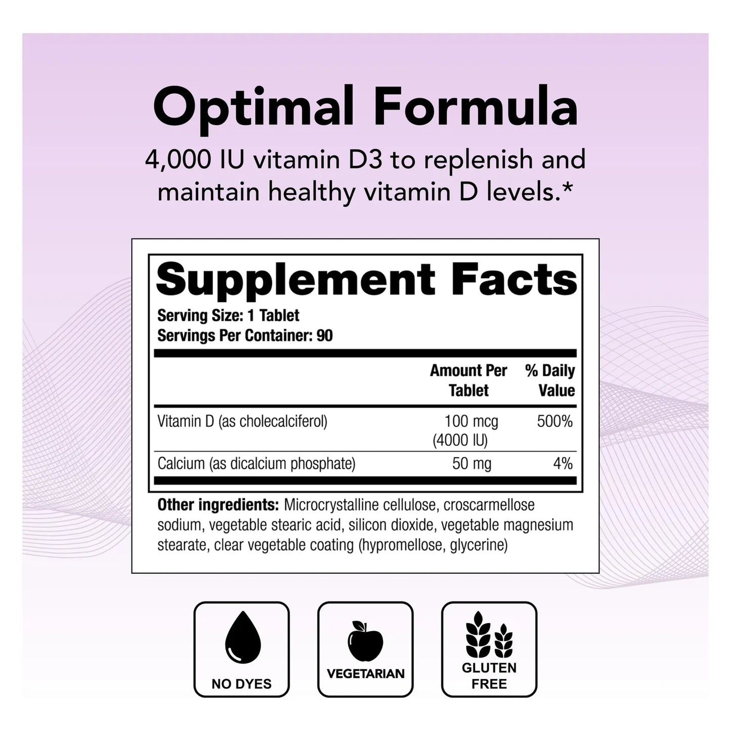 Vitamina D3 Thera D 4000 UI 90 Tabletas Apoyo Inmunológico Y Óseo