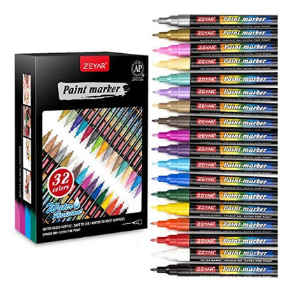 Rotuladores Zeyar Pintura Acrilica Base Agua Punta Ext Colores Vibrantes