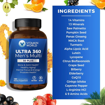 Multivitaminico Ultra 360 Hombres 50 Plus Con Vitaminas A C D E Zinc Selenio