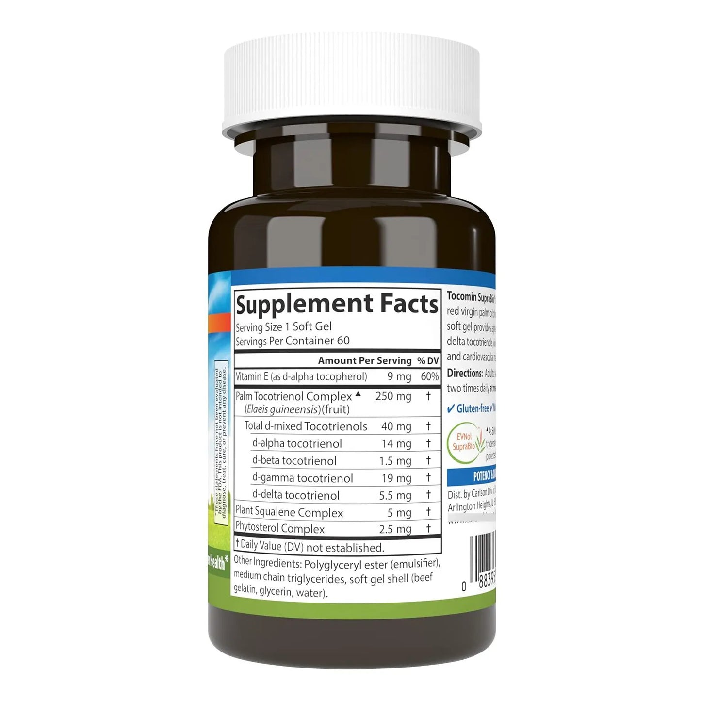 Tocomin SupraBio Complejo Tocotrienol Bio-Mejorado 60 Geles Blandos