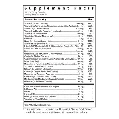 Multivitaminico Multimineral Completo Para Mujeres 180 Capsulas Energia Vitalidad