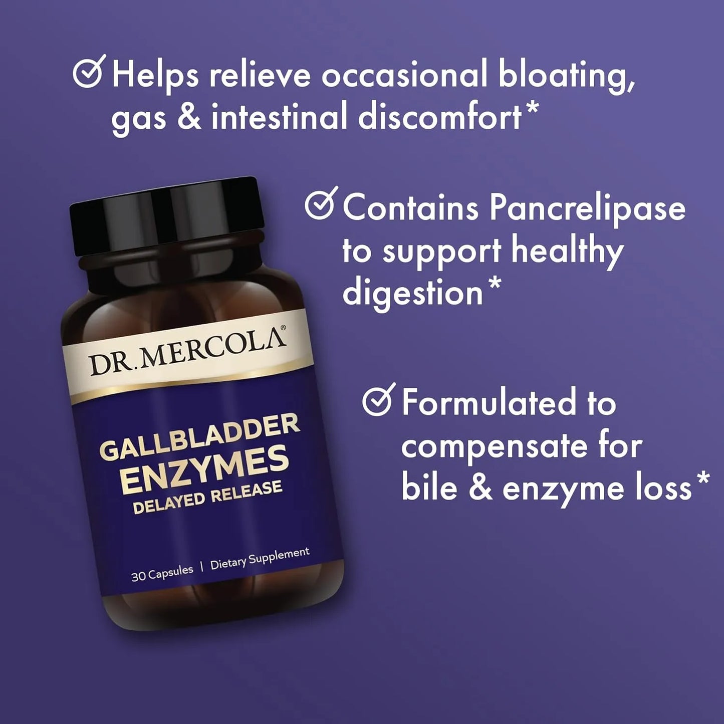 Enzimas Digestivas Dr Mercola 90 Capsulas Liberacion Retardada Soporte Vesicula Biliar