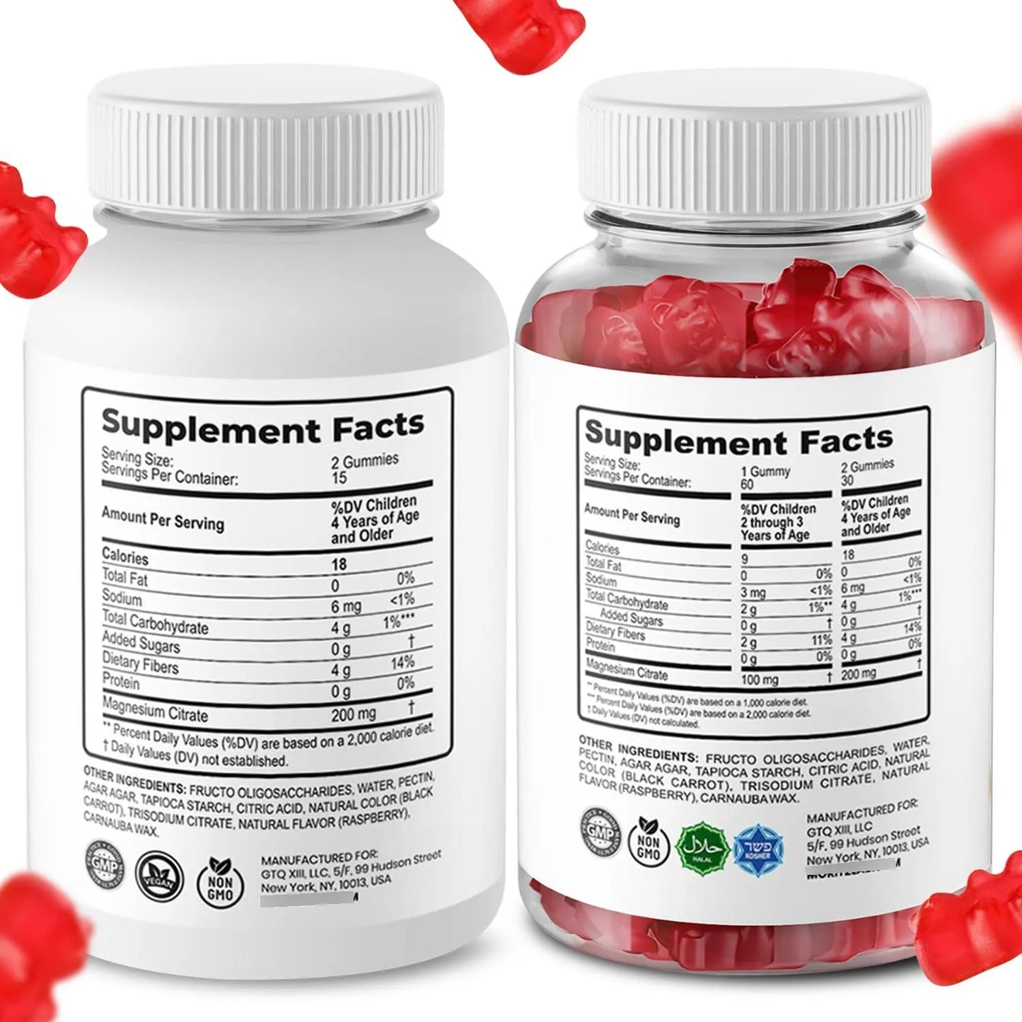 Gomitas De Magnesio Calmantes Adultos 200 Mg 60 Unidades Niños 60 Unidades