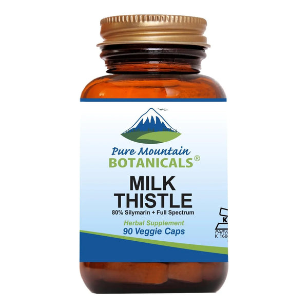 Capsulas De Cardo Mariano Organico 90 Unidades Con Extracto Pure Mountain Botanicals