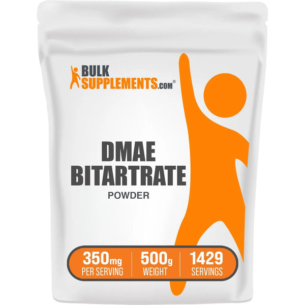 Bitartrato Puro En Polvo 100 Gramos Con DMAE Para Energía Y Rendimiento BulkSupplements
