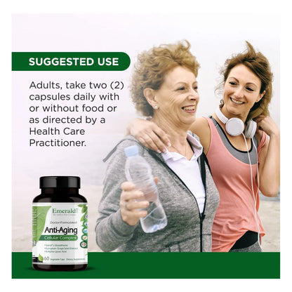 Complejo Celular Antienvejecimiento Con L Glutation Resveratrol Y Coq10 60 Capsulas