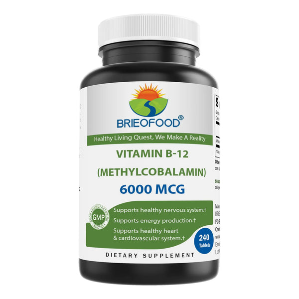 Vitamina B12 Meticobalamina 6000 Mcg 240 Tabletas Energia Y Bienestar