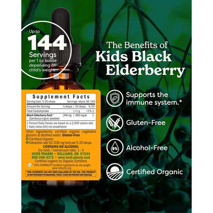 Extracto Liquido De Glicerita De Sauco Negro Organico 30 Ml Sin Alcohol Para Niños