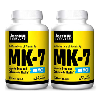 Vitamina K Mk7 90 Mcg 120 Capsulas Blandas Paquete Doble Huesos Fuertes Corazon Sano