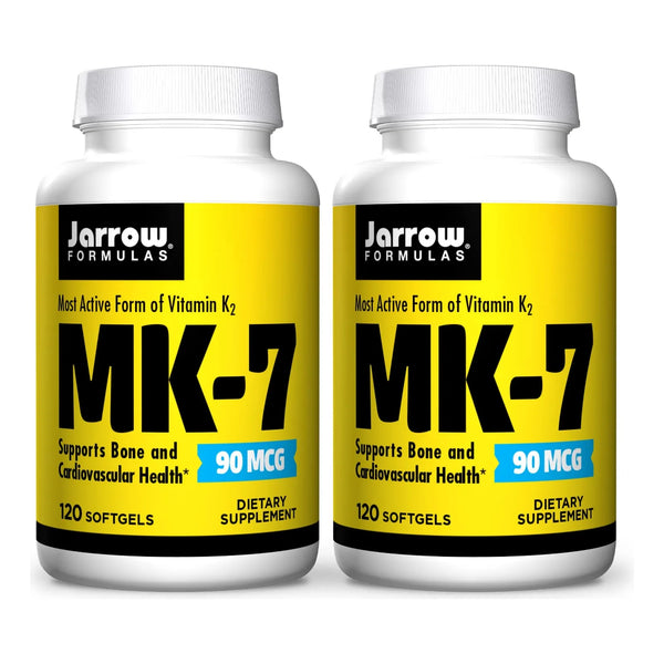 Vitamina K Mk7 90 Mcg 120 Capsulas Blandas Paquete Doble Huesos Fuertes Corazon Sano