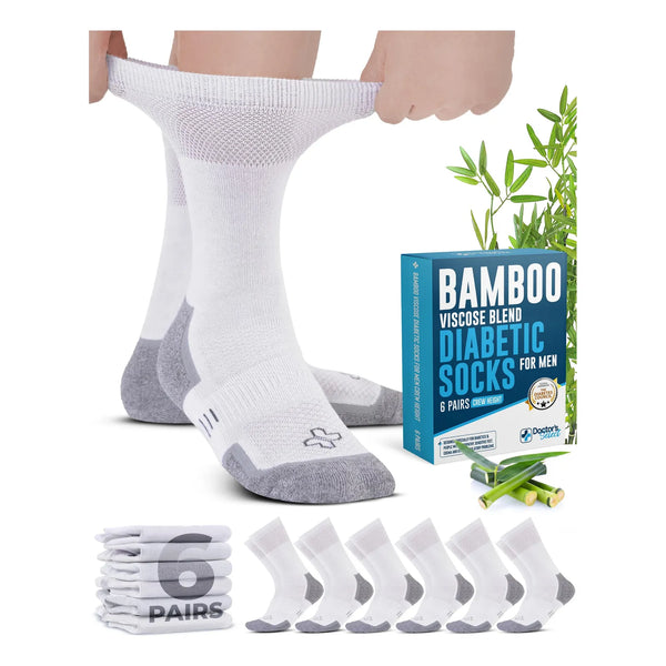 Calcetines De Bambú Para Neuropatía 6 Pares Alivio Y Comodidad