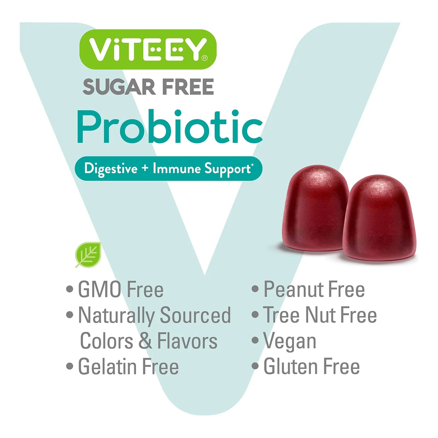 Gomitas Probióticas 2 Mil Millones UFC Sabor Frambuesa Salud Intestinal Veganas
