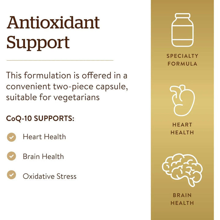 Coenzima Q10 Vegetariana Solgar Bienestar Diario 30 Cápsulas - Imagen 4