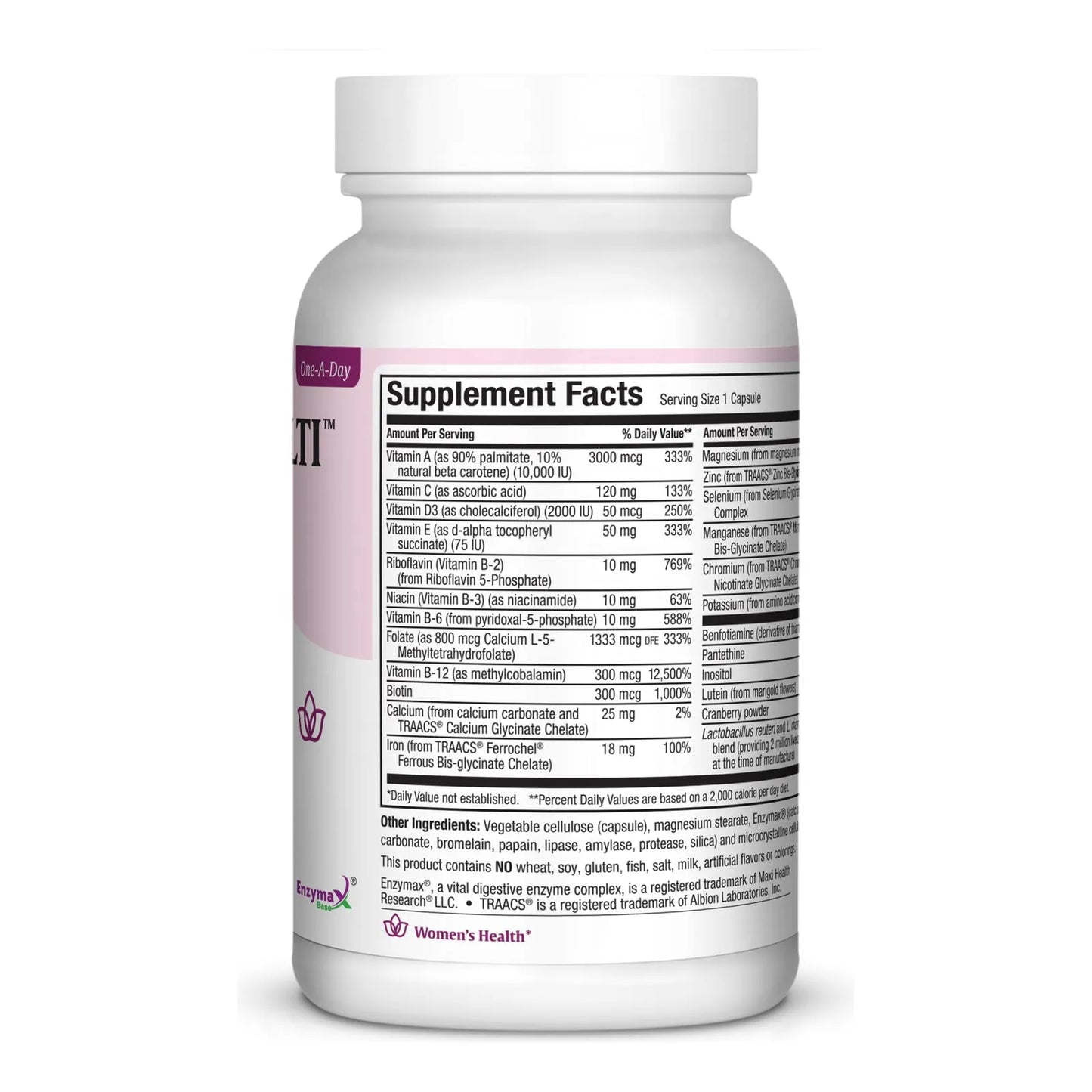 Multivitamina Diaria Femenina 90 Cápsulas Vitaminas A B C D E Calcio Zinc