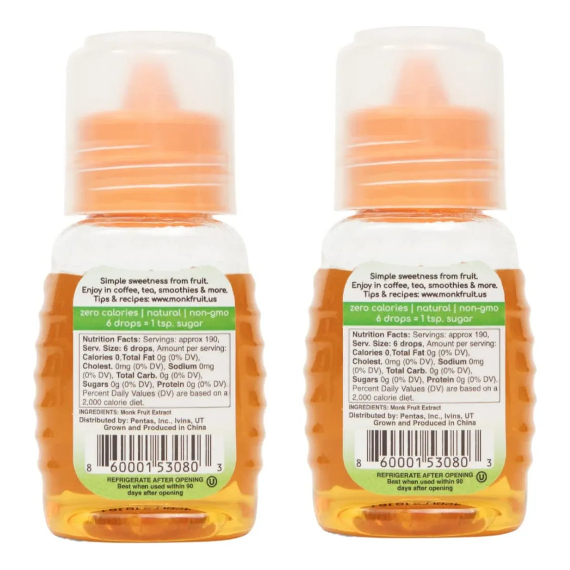 Endulzante Natural Fruta Del Monje 2 Botellas 400 Porciones Cero Calorias Sin Carbohidratos