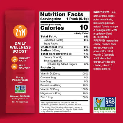 Polvo Hidratante Con Electrolitos Curcumina Vitaminas C D Zinc 4 Sabores