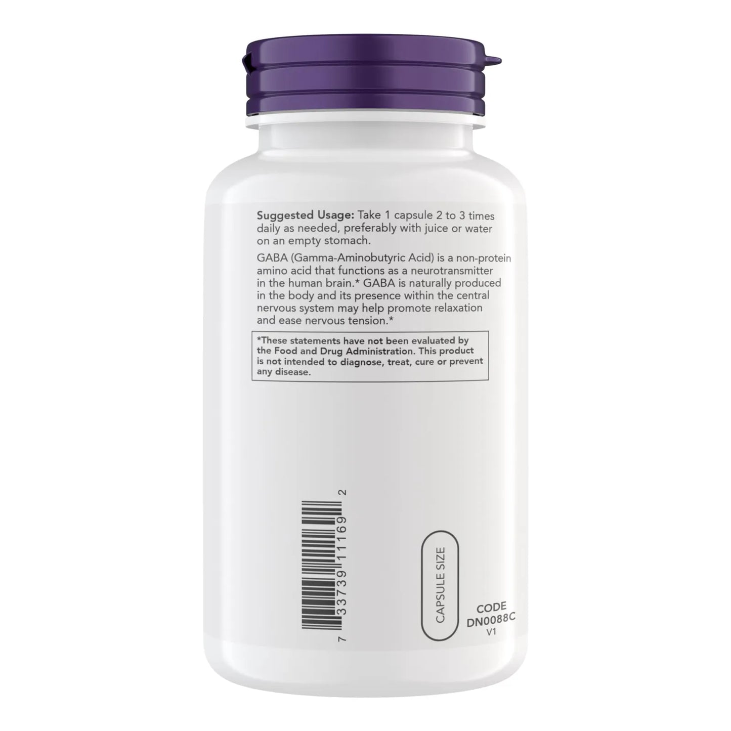 Cápsulas De Gaba 500 Mg Suplemento Premium Para Alivio Del Estrés Y Función Cerebral