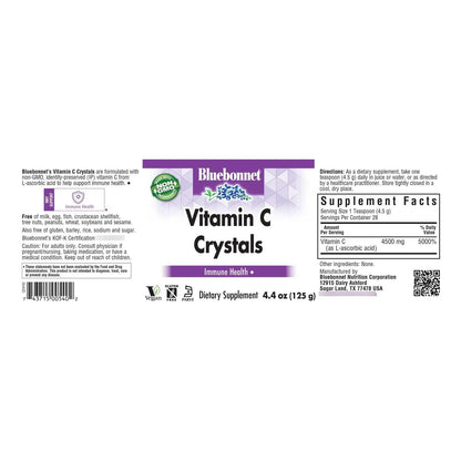 Cristales De Vitamina C En Polvo 125 G Refuerzo Inmunológico Antioxidante Vegano
