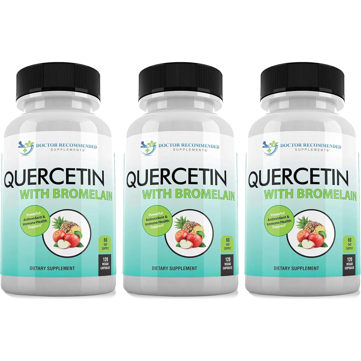 Quercetina 800mg Con Bromelina 165mg 120 Cápsulas Veganas Suplemento Antioxidante
