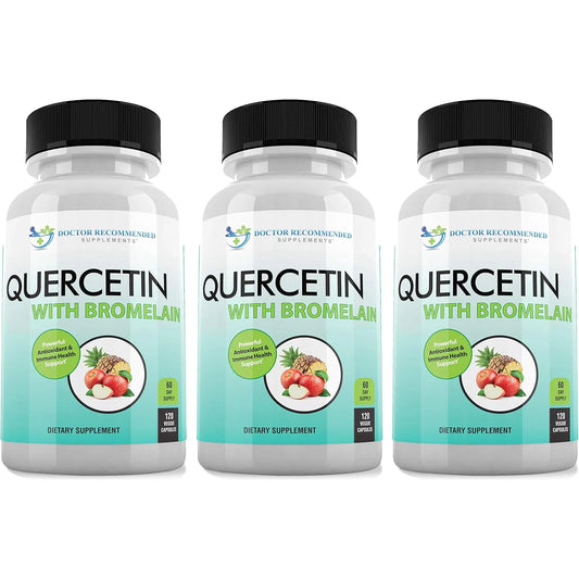 Quercetina 800mg Con Bromelina 165mg 120 Cápsulas Veganas Suplemento Antioxidante