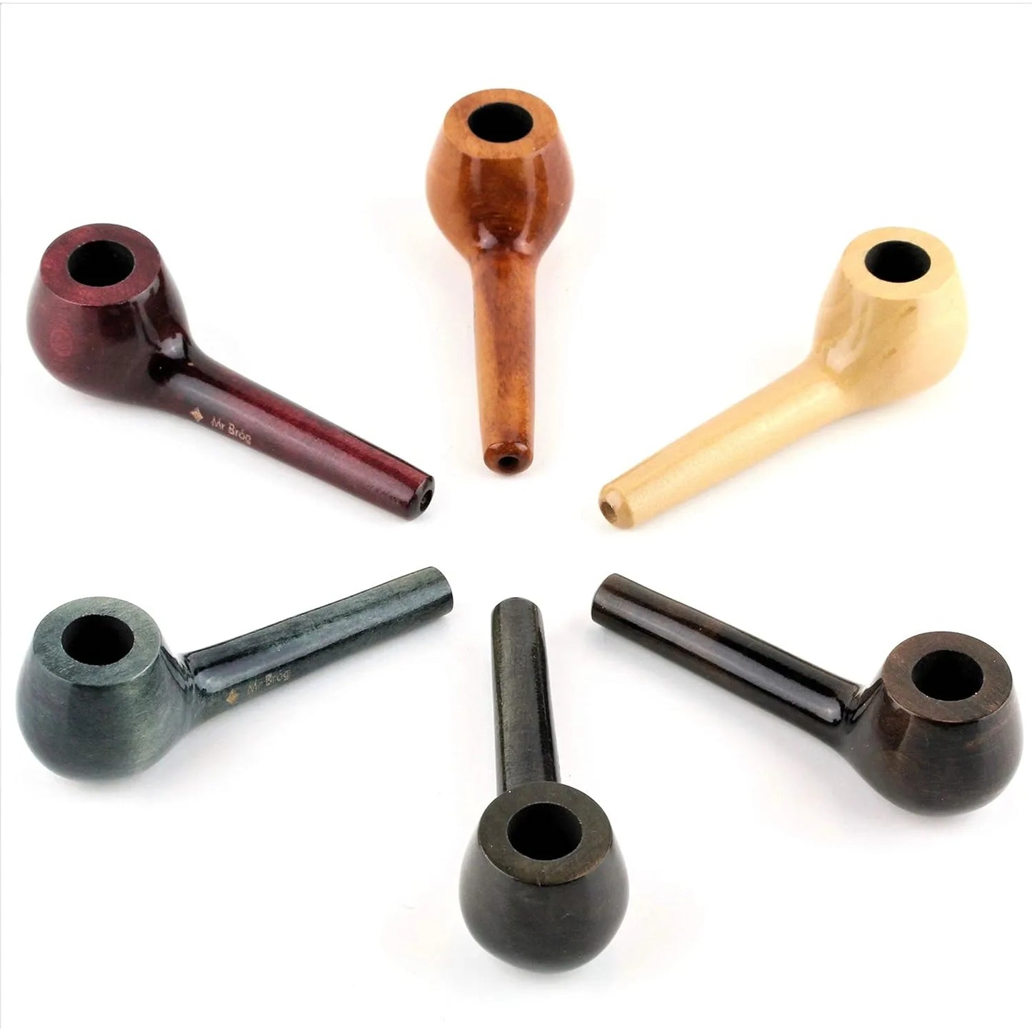 Mini Tubo Fumar Suzi Madera Caoba 10 Cm Compacto Elegante Mr Brog