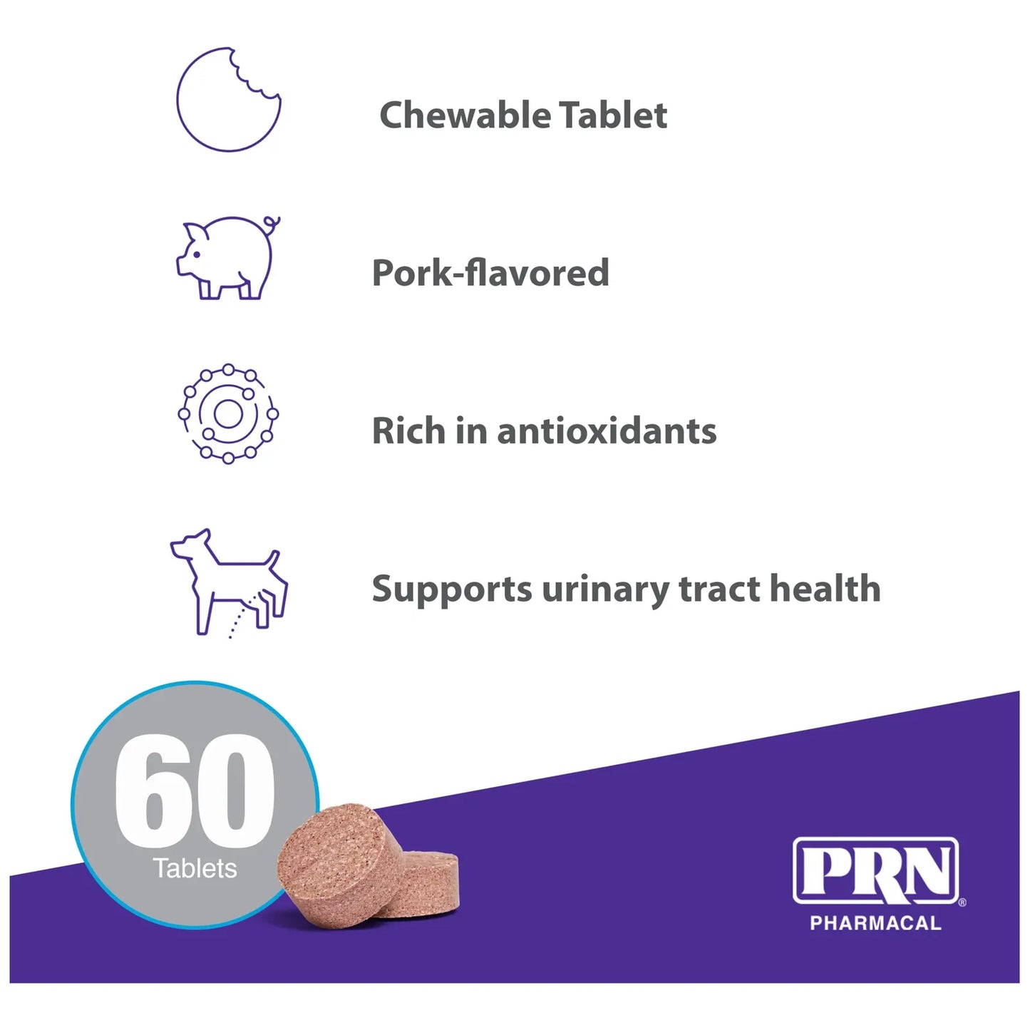 Suplemento Masticable De Arándano Para Perros Y Gatos Salud Urinaria 60 Tabletas