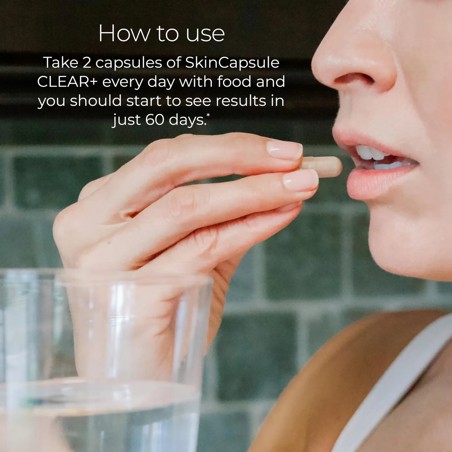 SkinCapsule Clear+ Suplemento Vegano Para Acné Con Vitamina A Y Cúrcuma