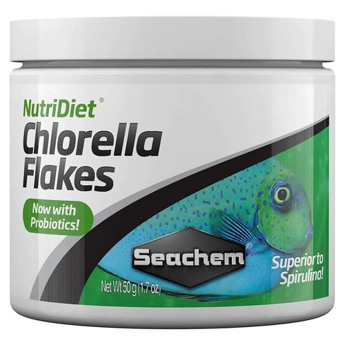 Copos De Pescado Nutridiet Chlorella Formula Probiótica 1.76 Oz Alimento Premium Para Peces