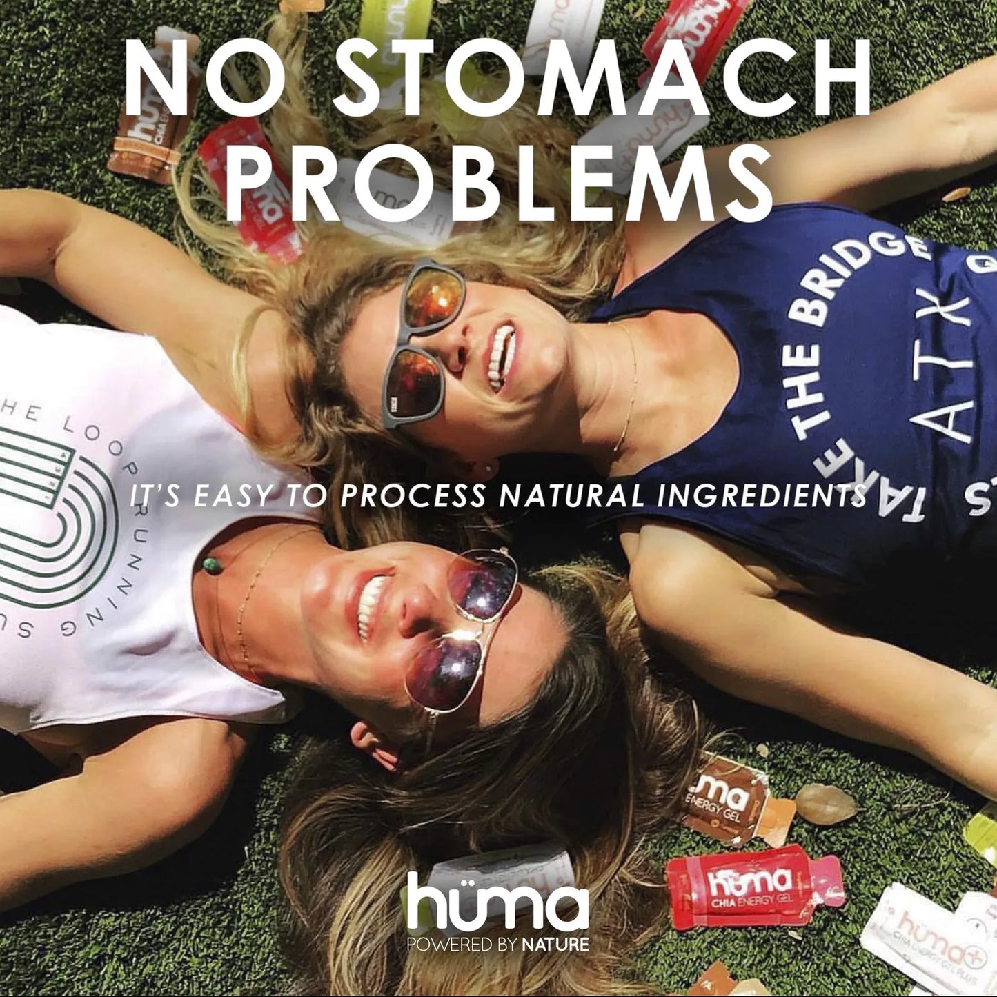 Gel Energético Huma Chia Energy Gel 24 Unidades Sabor Natural Nutrición Deportiva