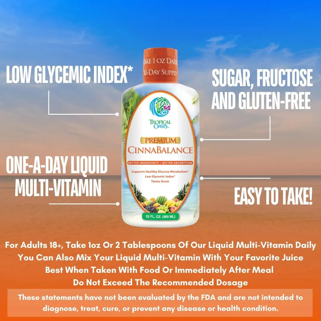 Suplemento Líquido Cinnabalance Canela Aloe Vera Antioxidantes 32 Onzas
