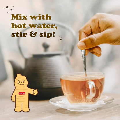Té Instantáneo De Jengibre Y Cúrcuma Con Cristales De Miel 40 Sobres Natural