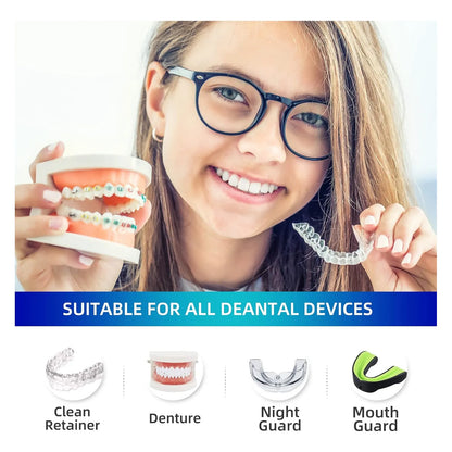 Tabletas Limpiadoras Dentaduras Retenedores 120 Unidades 4 Meses Frescura Profunda