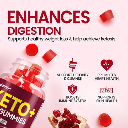 Gomitas Keto ACV 1500 Mg Vinagre De Sidra De Manzana Orgánico Para Digestión Y Energía