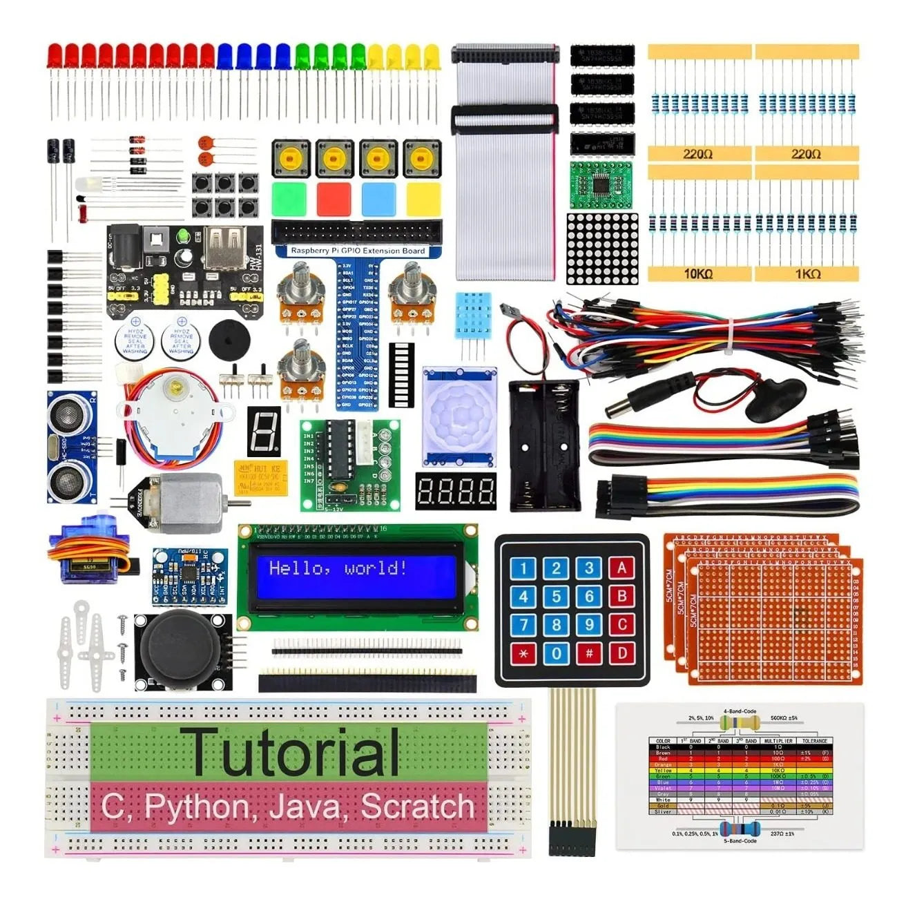 Freenove Ultimate Starter Kit Para Raspberry Pi 4B 3B+ Con Tutoriales Y 223 Componentes