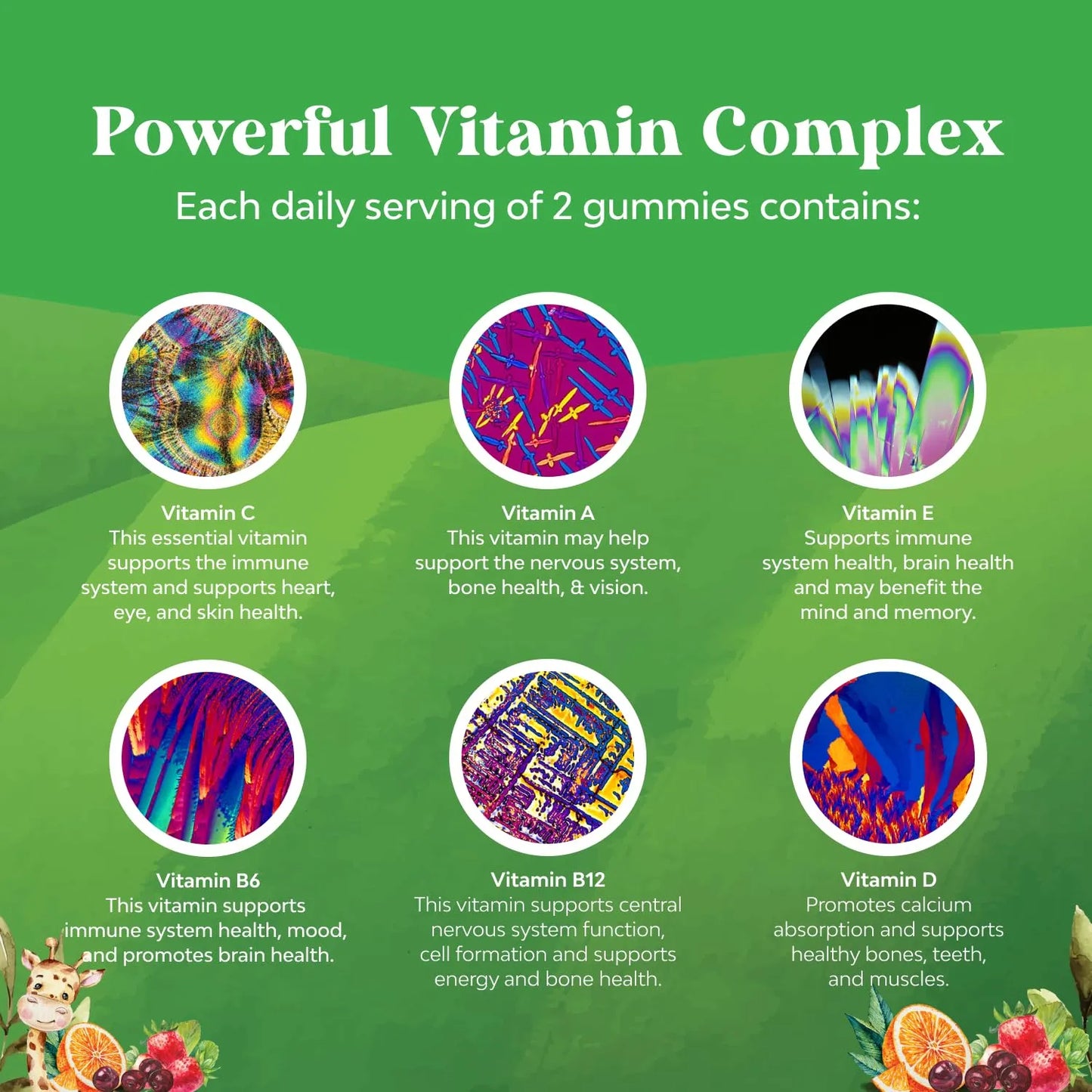 Gomitas Multivitamínicas Para Niños Con Vitaminas A C D3 E B Zinc Sin Gluten
