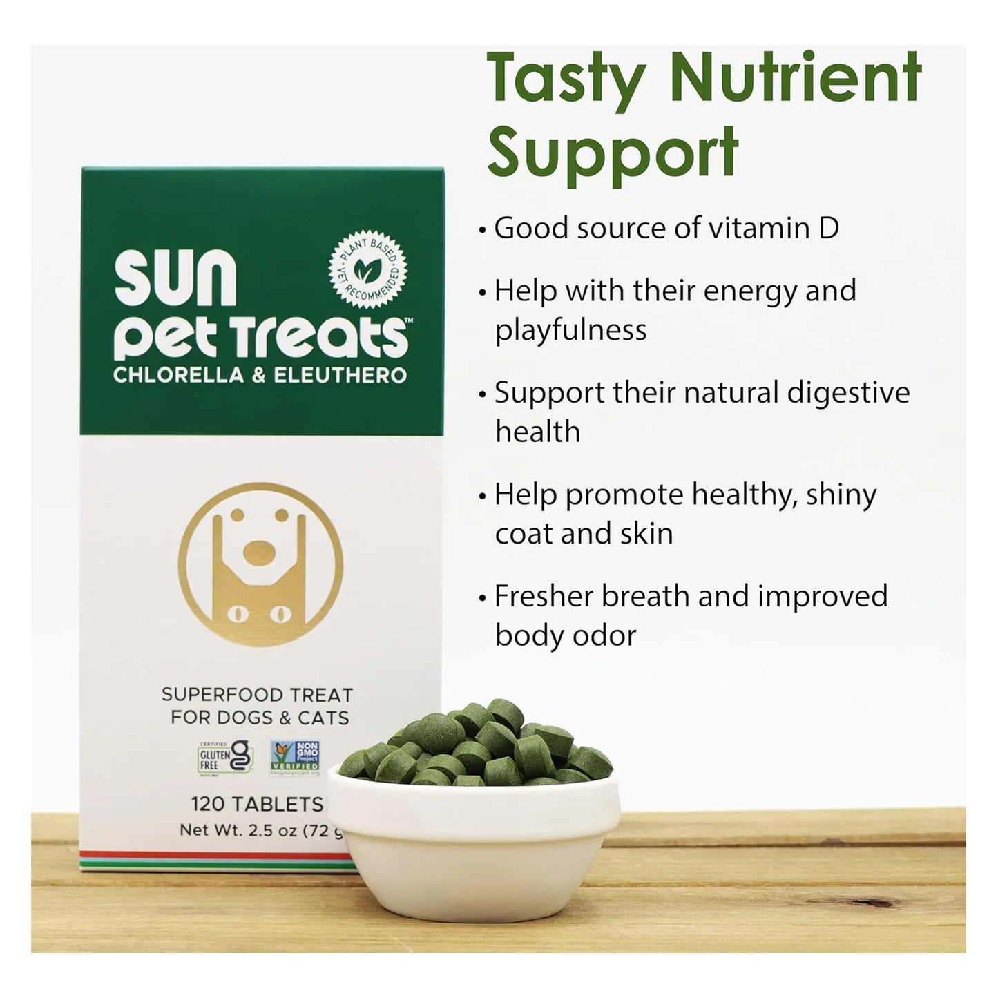 Delicias Verdes Superalimento Para Perros Y Gatos Clorofila Energía Y Salud