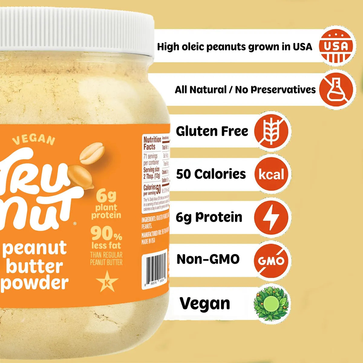 Mantequilla De Maní En Polvo Natural Baja En Carbohidratos Sabor Cremoso Sin Culpas