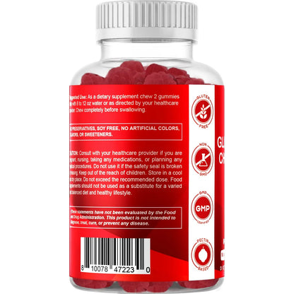 Gomitas Condroitina Glucosamina MSM Vitamina E Soporte Articular 60 Unidades