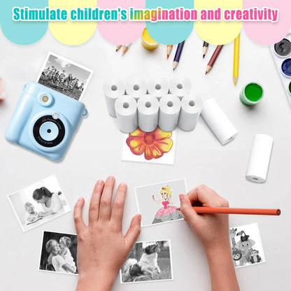 12 Rollos Papel Térmico Impresión Instantánea HD Para Cámara Infantil