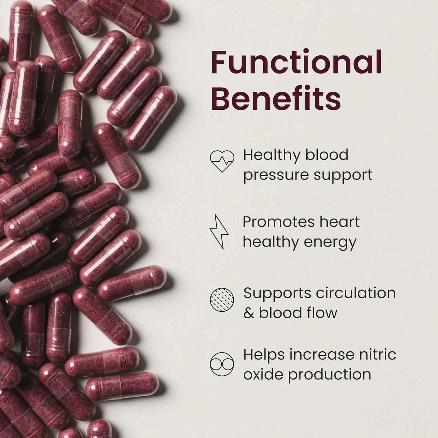 Capsulas De Raiz De Remolacha 1000 Mg SuperBeets Apoyo Oxido Nitrico Y Presion Arterial
