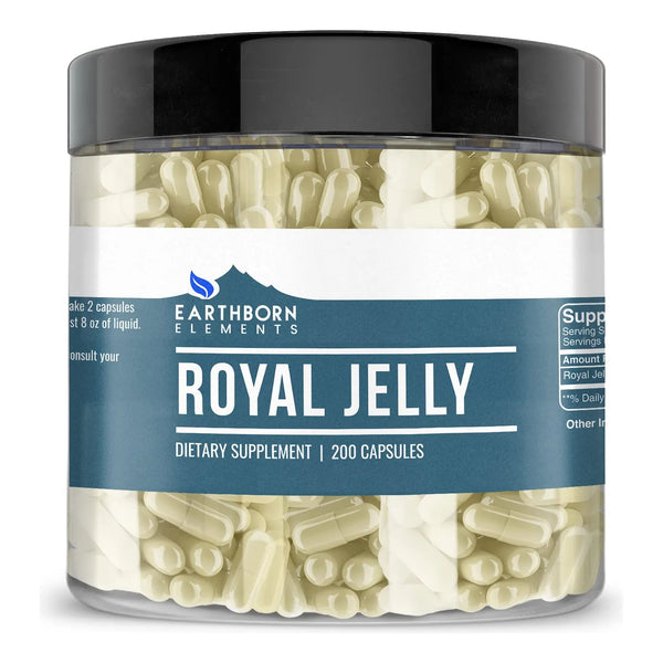 Jalea Real Pura 200 Cápsulas Sin Aditivos Energía Y Vitalidad