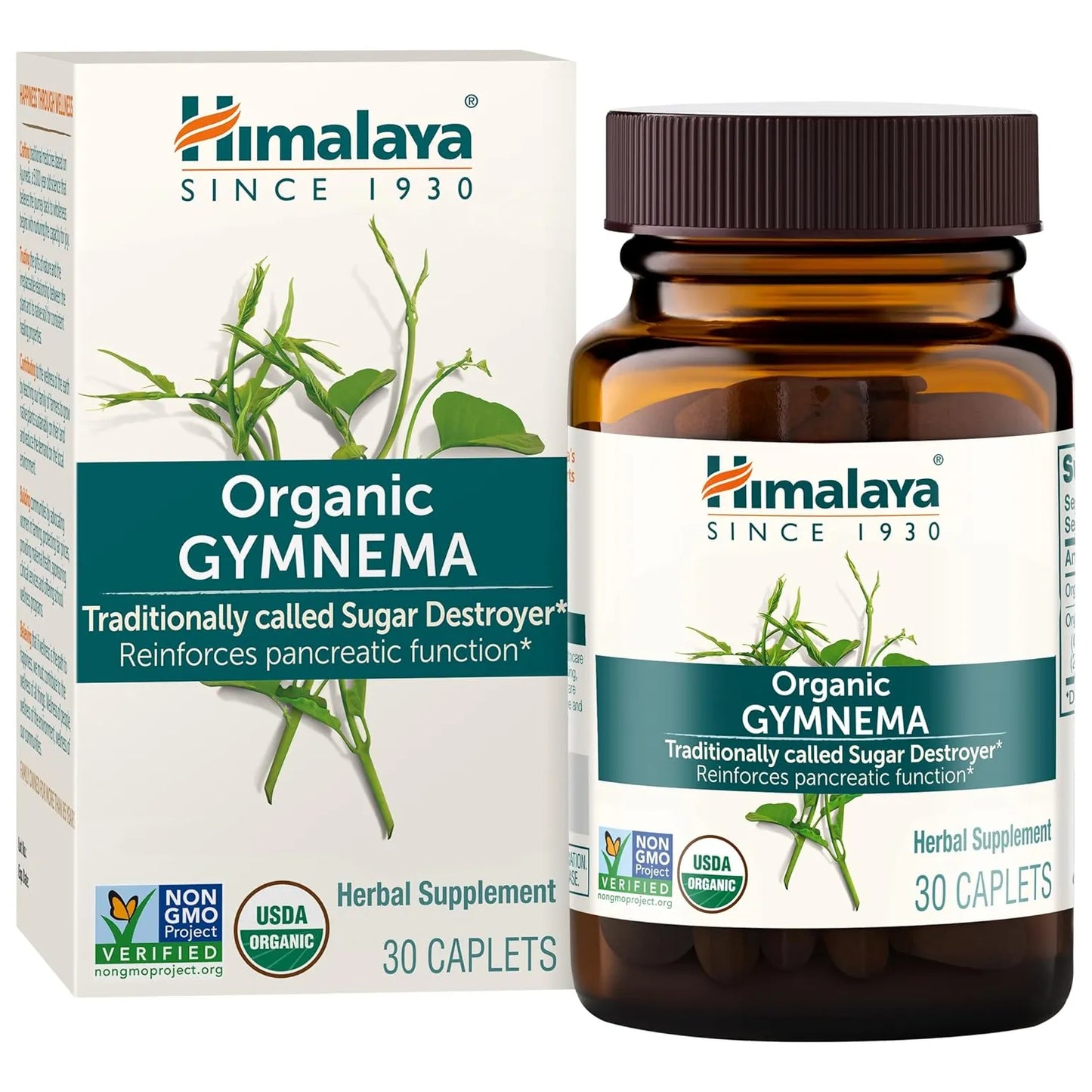 Himalaya Organic Gymnema Sylvestre 700mg Suplemento Herbal Metabolismo Glucosa