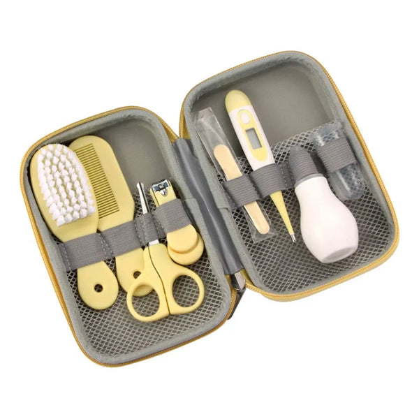 Kit De Aseo Bebé 8 En 1 Cepillo Cortauñas Limpiador Nariz Cuidado Seguro