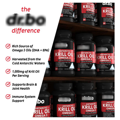 Aceite De Krill Antártico 1000 Mg Cápsulas Blandas Omega 3 EPA DHA