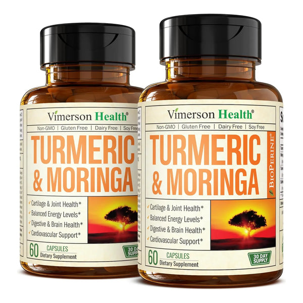 Extracto Curcumina Cúrcuma Moringa Pimienta Negra Suplemento Articular Energía