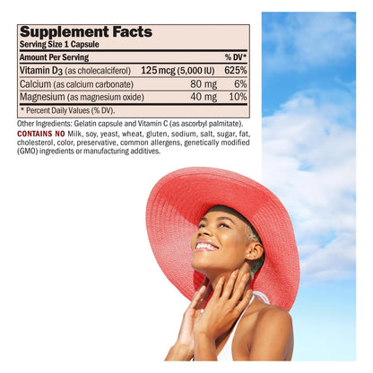 Vitamina D3 Alta Potencia Cápsulas Pequeñas Salud Huesos Y Musculos