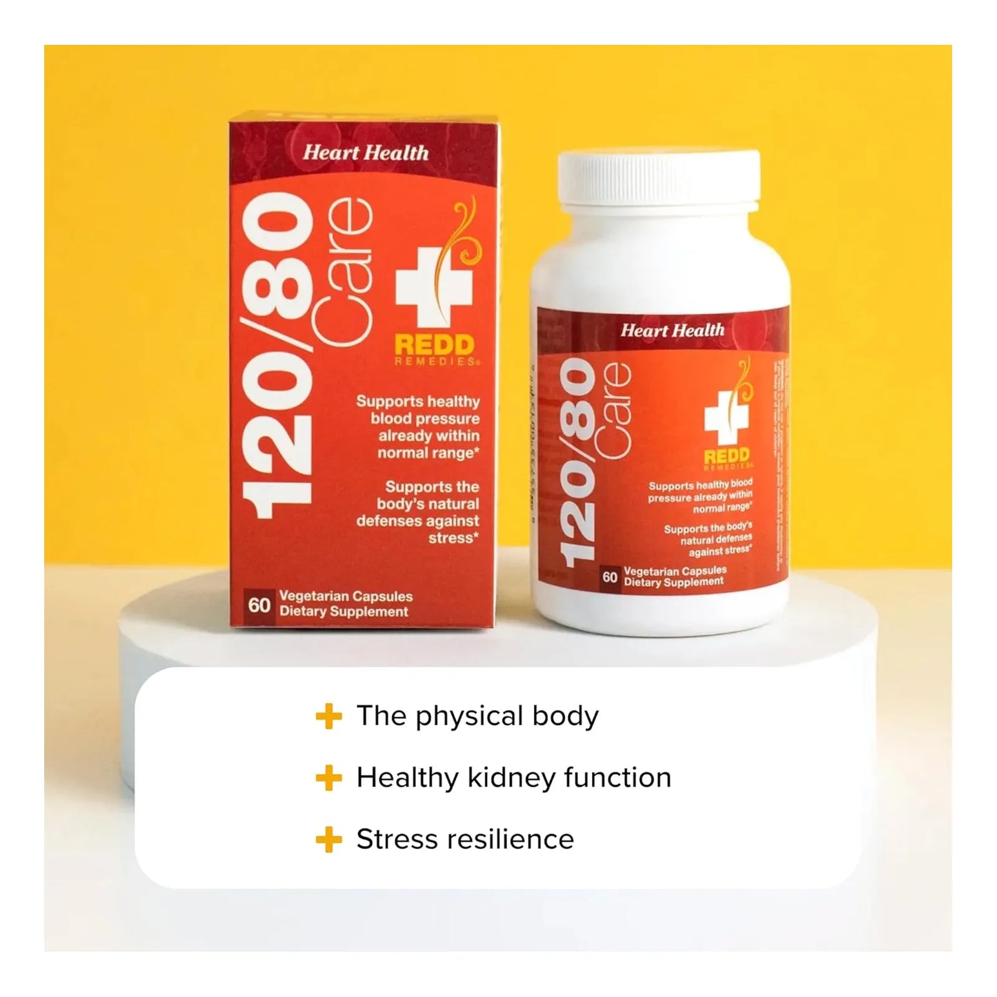 Suplemento Natural Presión Arterial 12080 Redd Remedies 60 Cápsulas Veganas Sin Gluten