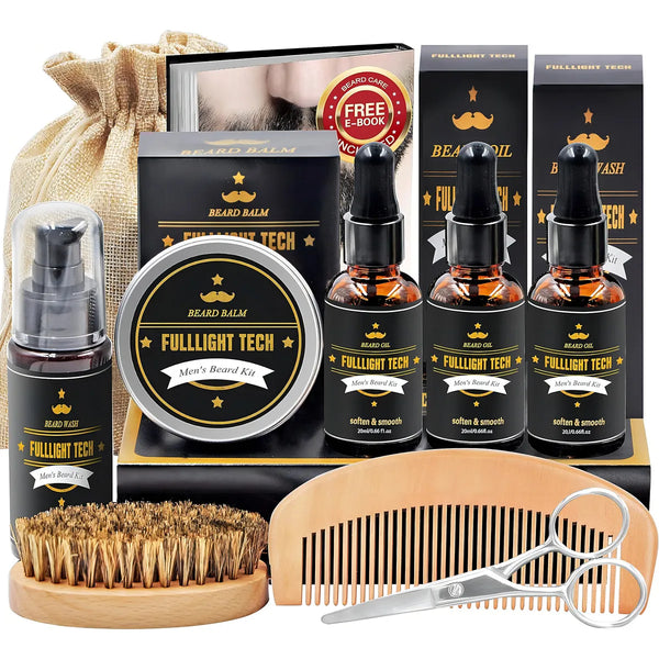 Kit De Barba Hombre Cuidado Intenso Con Lavado Hidratante Y Aroma Premium
