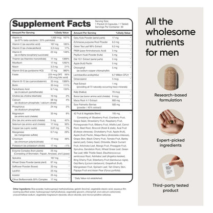 Multivitaminico Masculino Con Zinc Vitamina D C B12 Maca Y 82 Nutrientes Para Energia Y Salud
