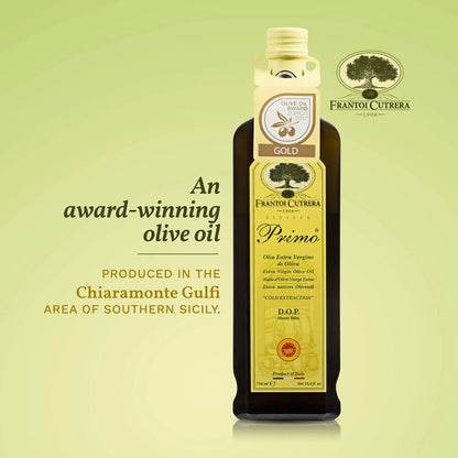 Aceite De Oliva Extra Virgen Prensado En Frío DOP Siciliano Frantoi Cutrera Primo 25.4 Oz